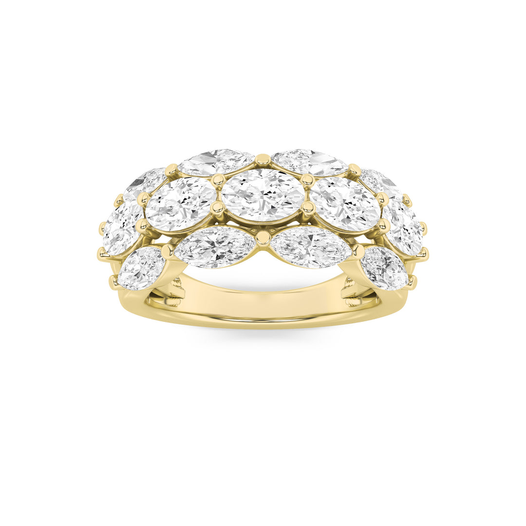 14K Yellow Gold 3ctw Oval Lab Diamond Ring Sz 7