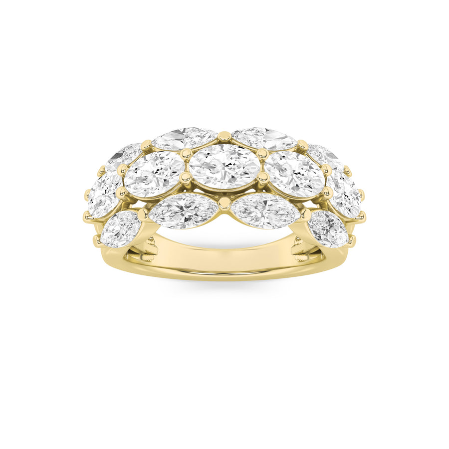 14K Yellow Gold 3ctw Oval Lab Diamond Ring Sz 7