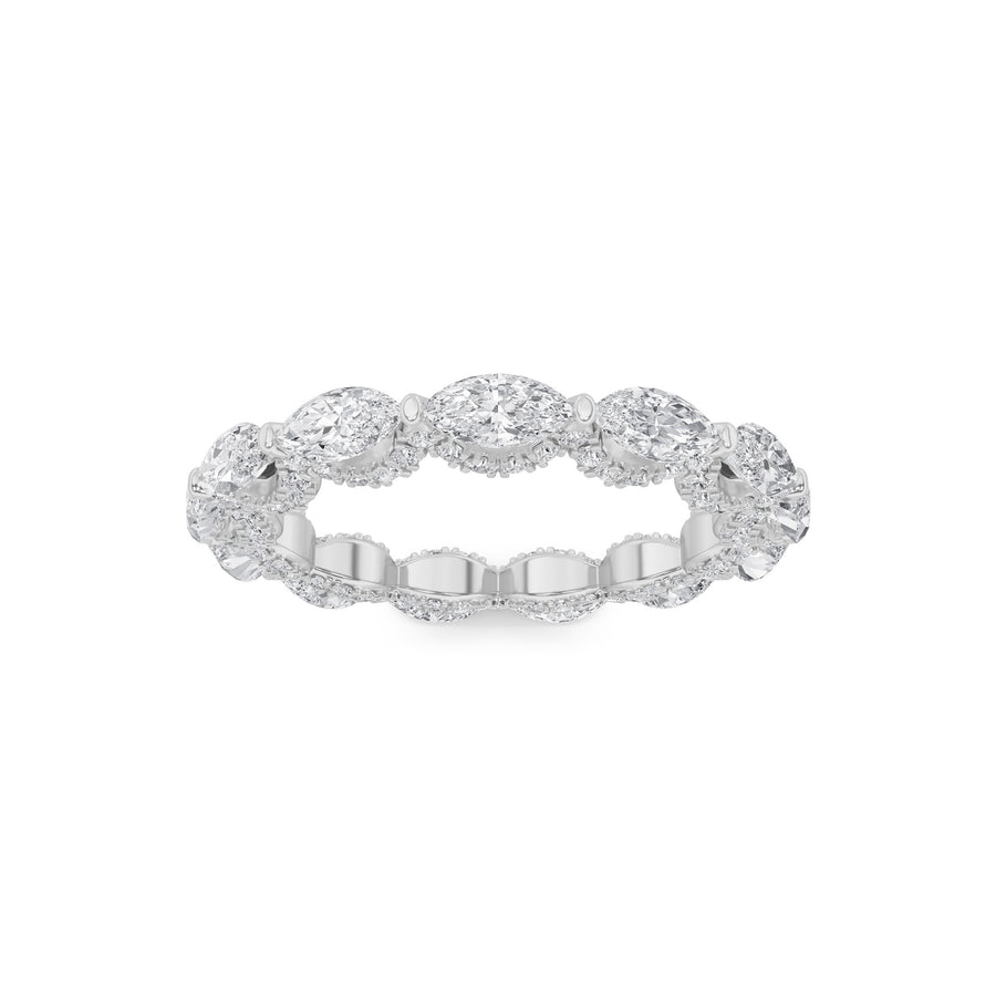 14K White Gold 2.6ctw Lab Diamond Ring Sz 7