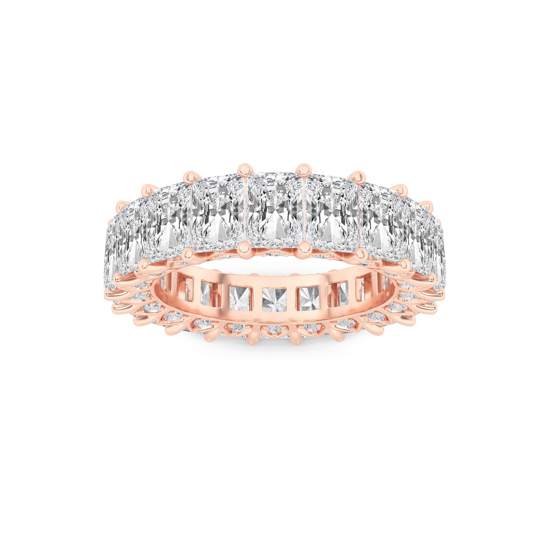 14K Rose Gold 9ctw F+VS+ Lab Diamond Statement Ring Sz 7