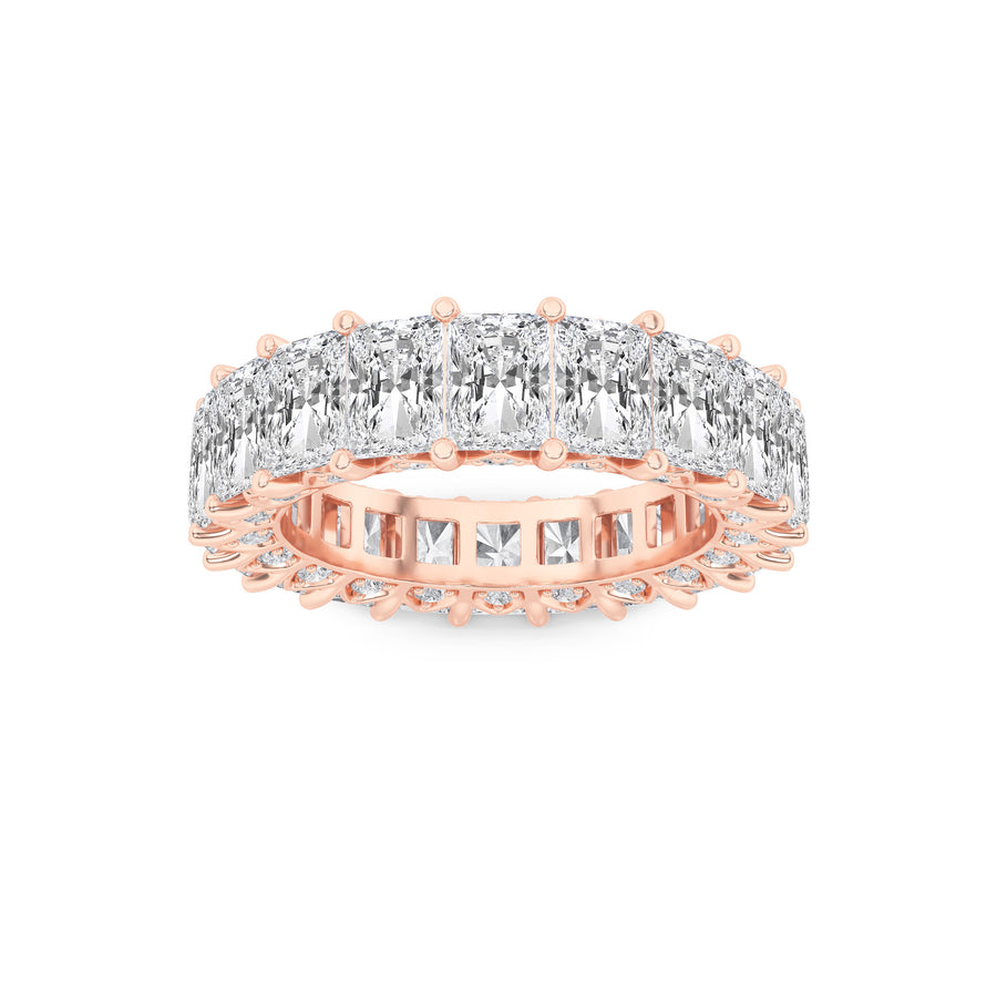 14K Rose Gold 9ctw F+VS+ Lab Diamond Statement Ring Sz 7
