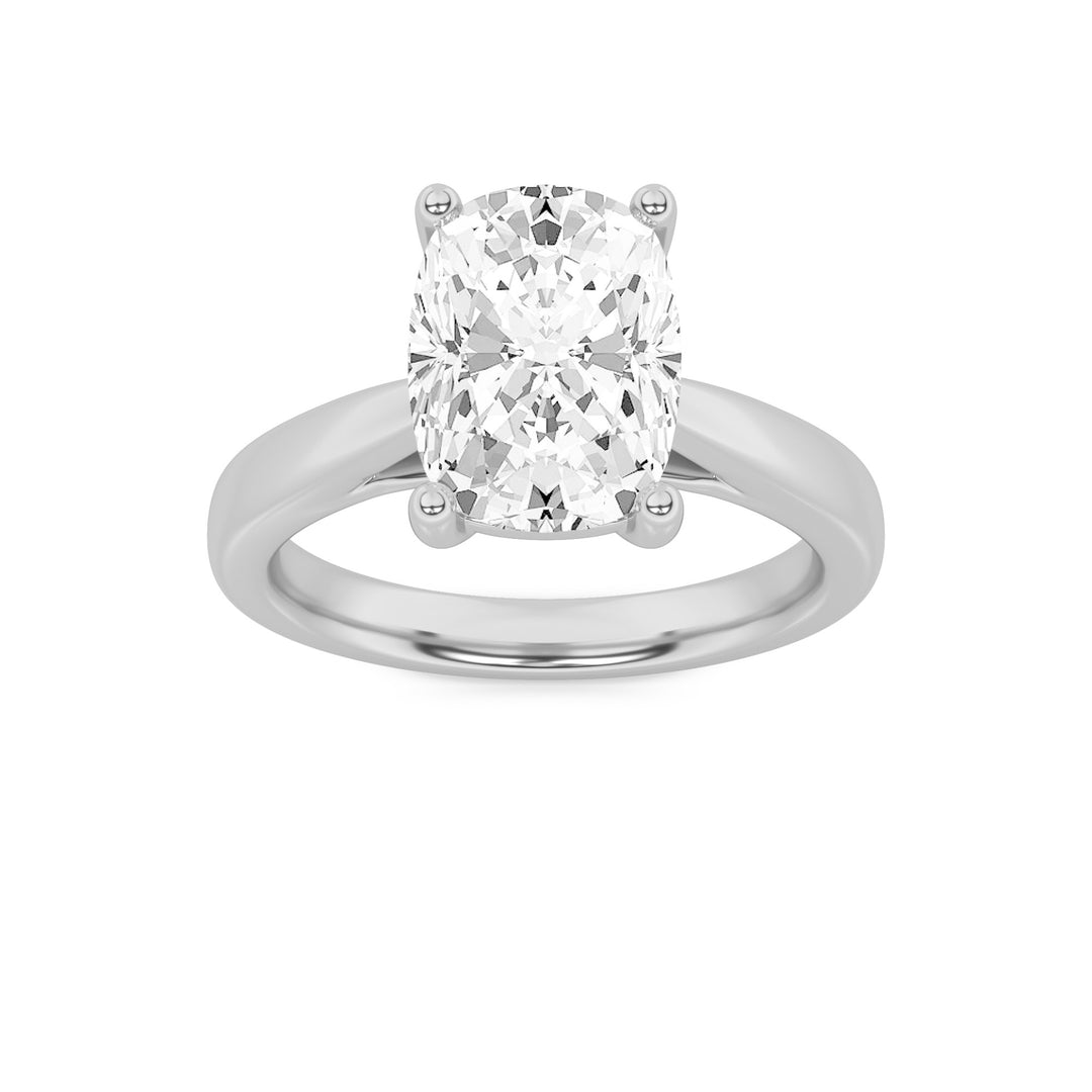 14K White Gold 2ct Lab Diamond Ring, G Color VS+