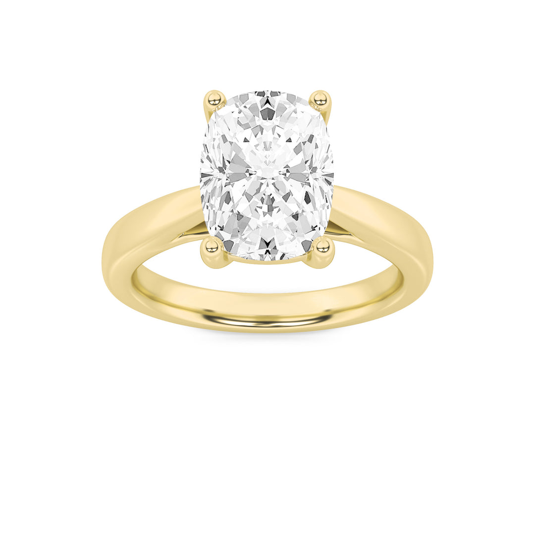 14K Yellow Gold 2.1ct Lab Diamond Ring, Size 7