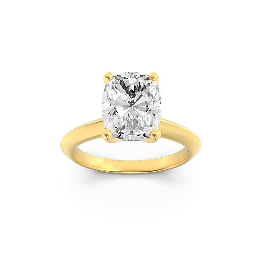 14K Yellow Gold 2.1ct Lab Diamond Ring, Size 7