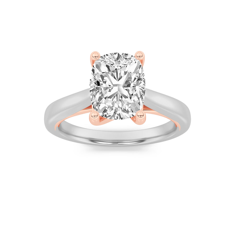 14K Rose Gold 2.2ctw Lab Diamond Ring Sz 7