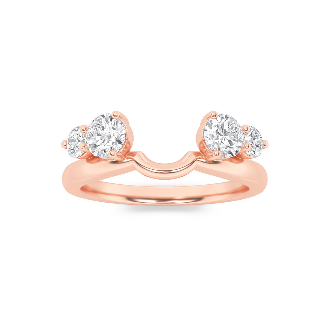 14K Rose Gold 0.8ct Lab Diamond Ring SZ 7