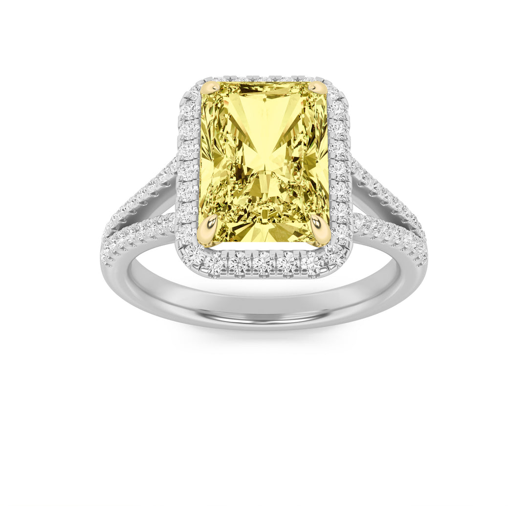 14K White Gold 3.6ctw Lab Diamond Ring Sz 7