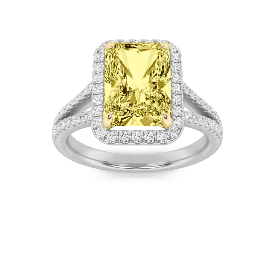 14K White Gold 3.6ctw Lab Diamond Ring Sz 7