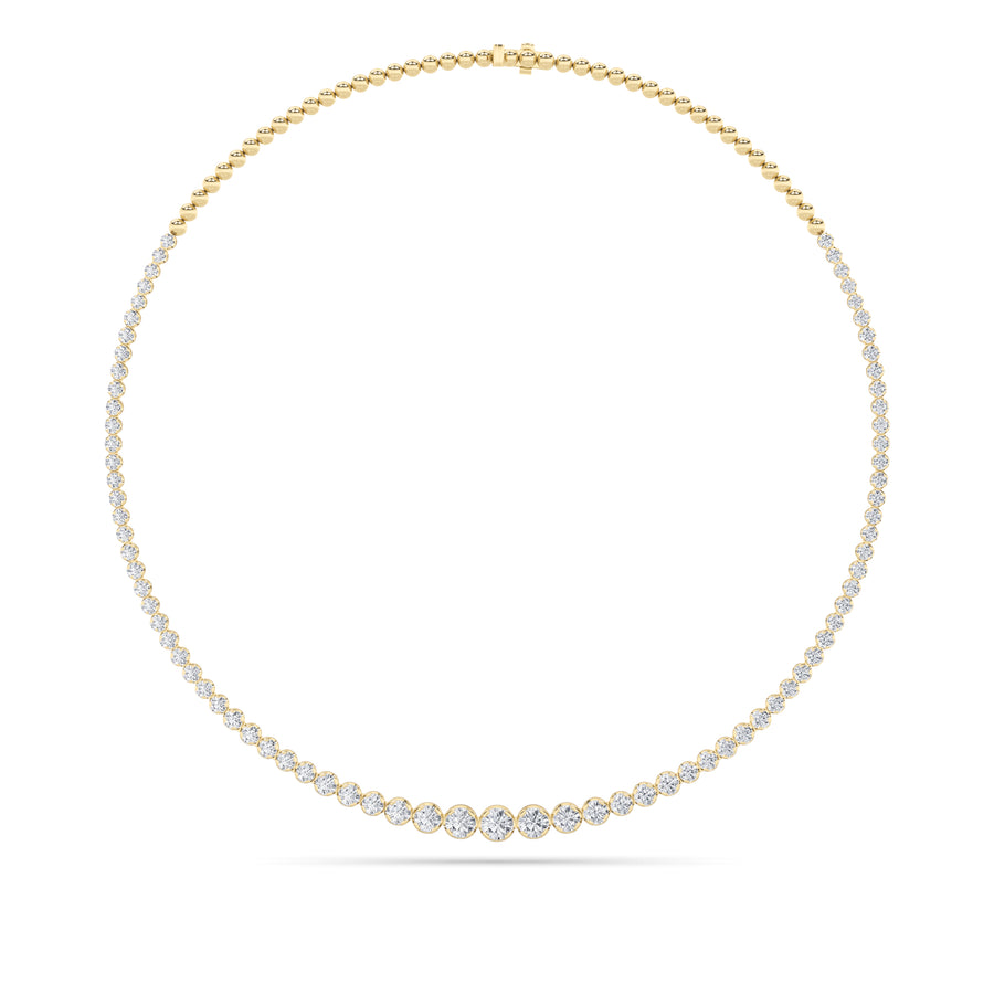 14K Yellow Gold Lab Diamond Necklace 15.04ctw