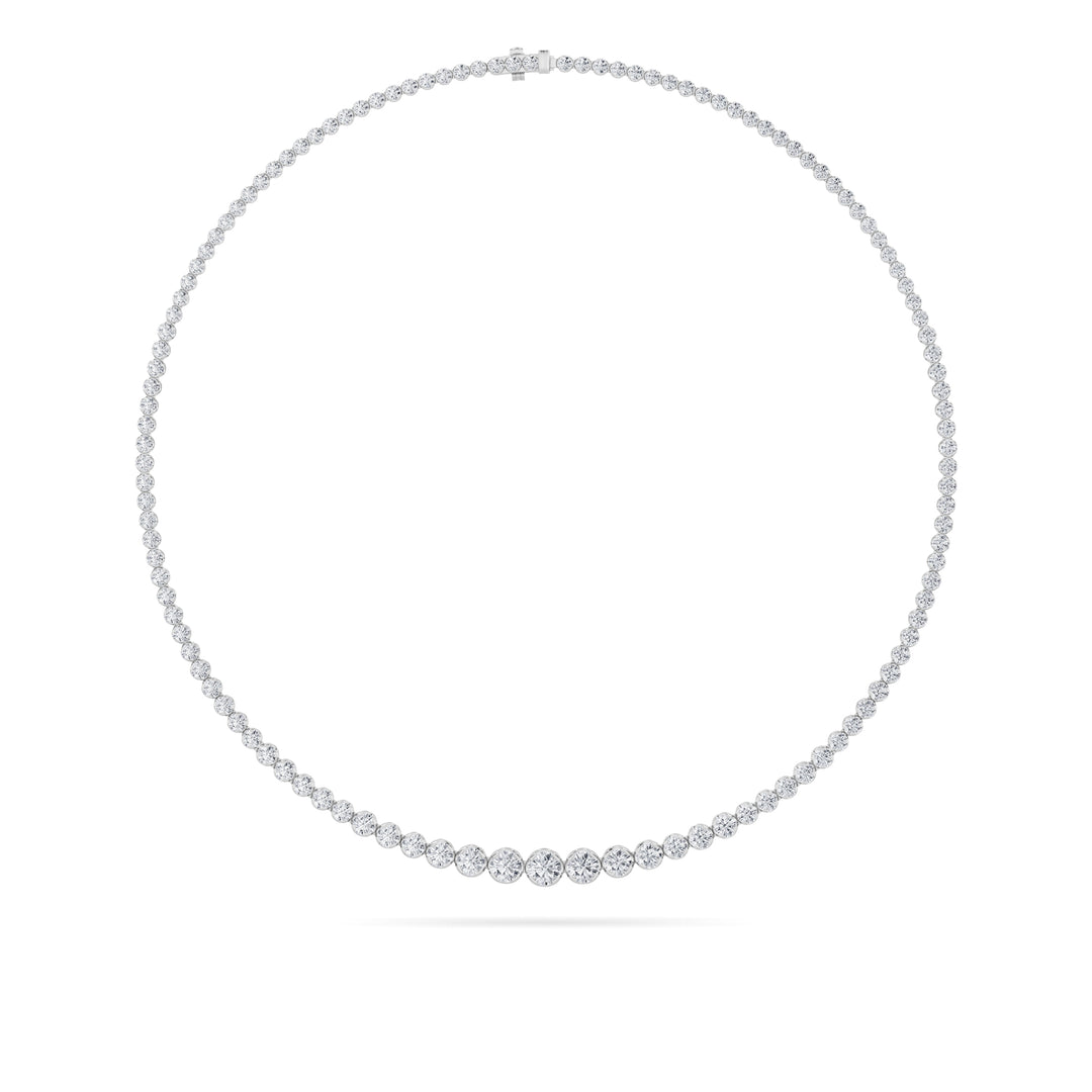 14K White Gold 15ctw Lab Diamond Pendant Necklace