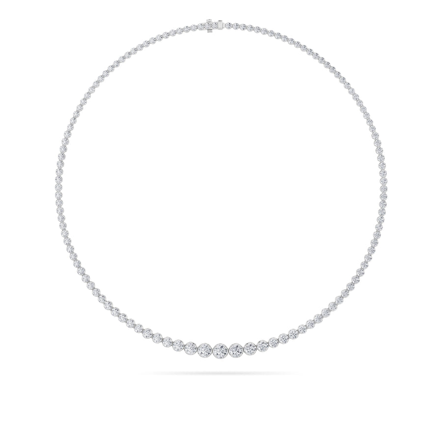 14K White Gold 15ctw Lab Diamond Pendant Necklace