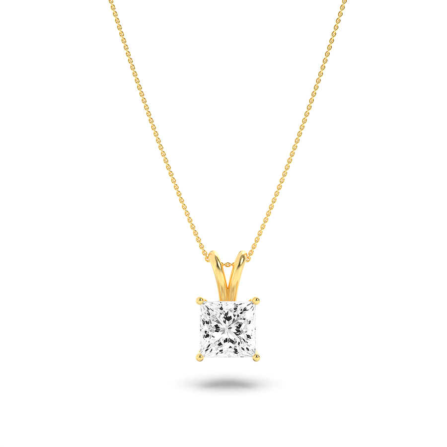 14K Yellow Gold 3ctw Lab Diamond Pendant