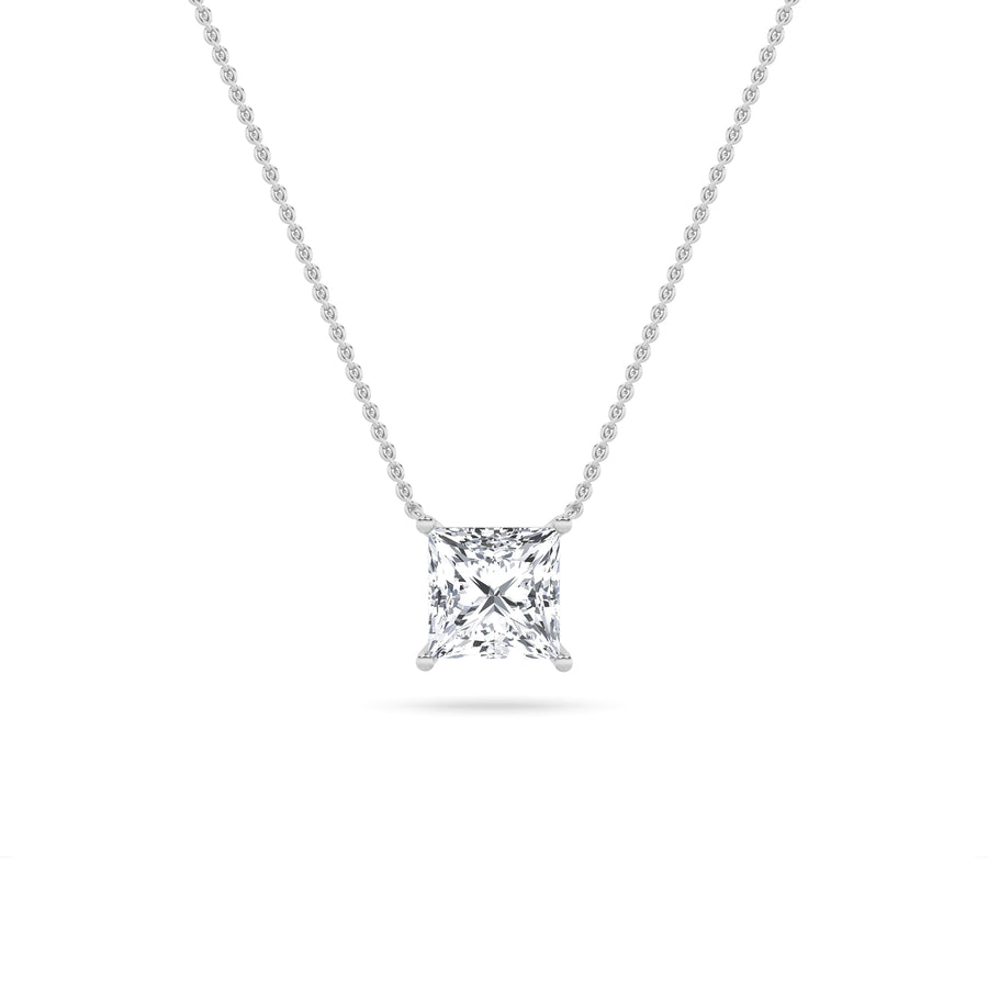 14K White Gold 1ctw F+VS Lab Diamond Pendant