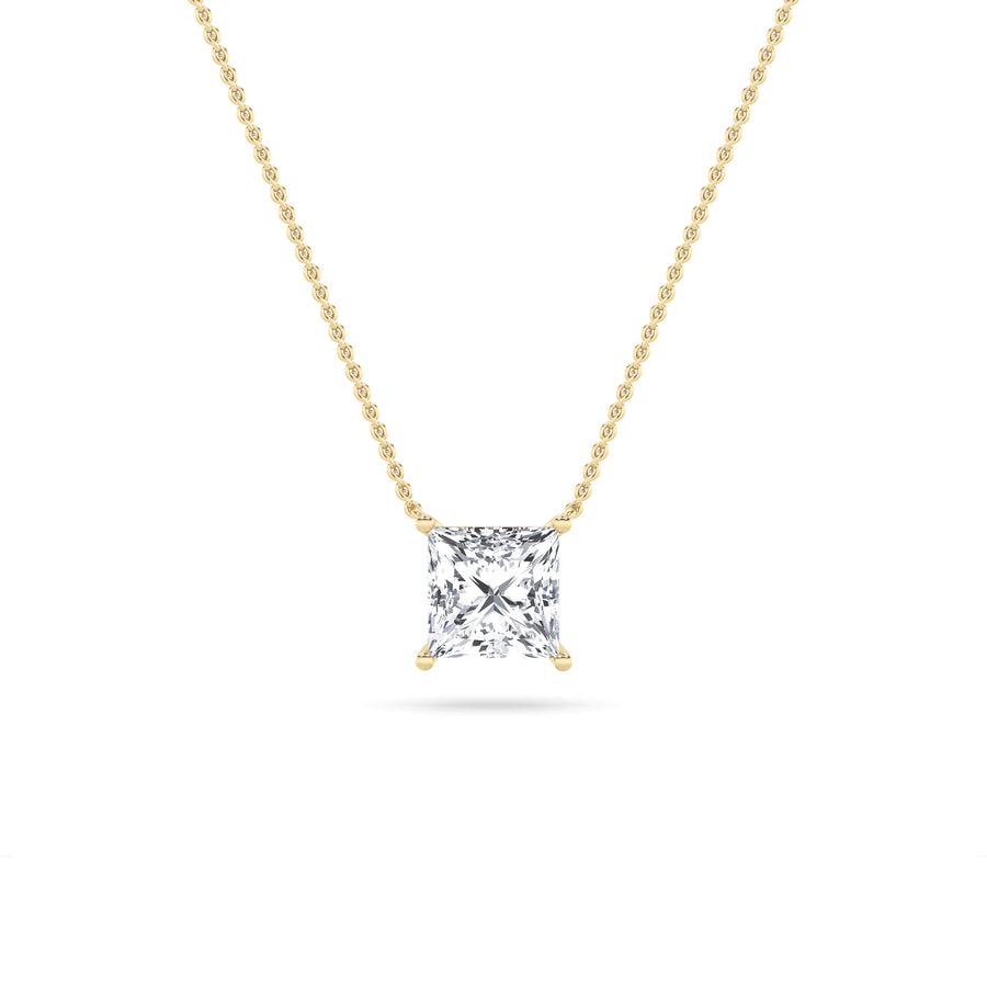 14K Yellow Gold Lab Diamond Pendant 1ctw