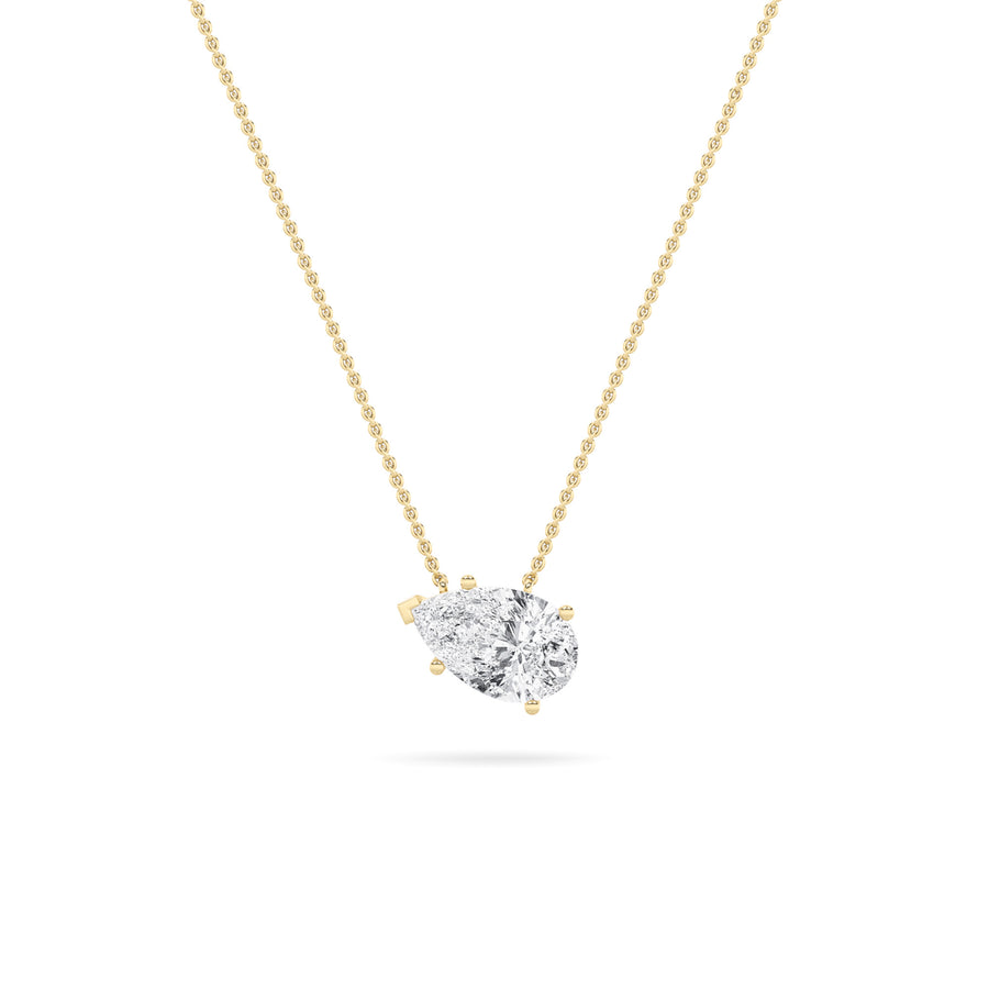 14K Yellow Gold 2ctw Lab Diamond Pendant
