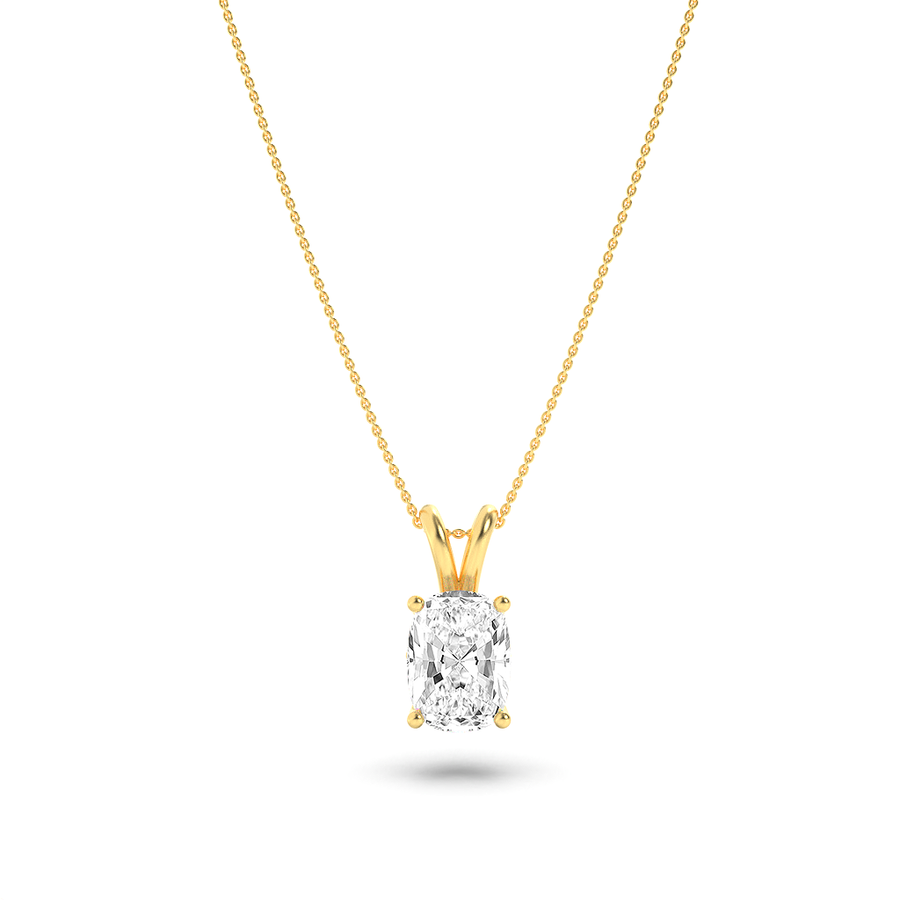 14K Yellow Gold 1ctw Lab Diamond Pendant