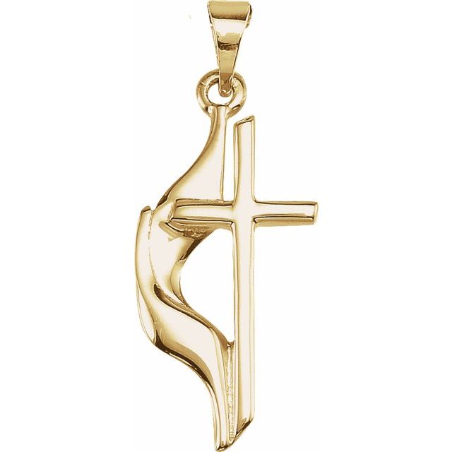 Methodist Cross Necklace or Pendant