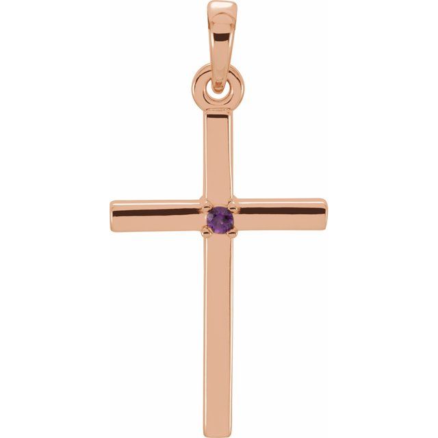 Birthstone Cross Pendant