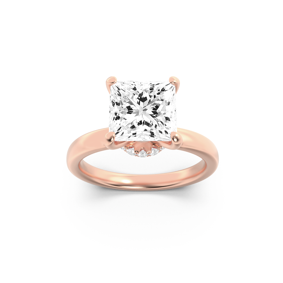 14K Rose Gold 2.1ctw Lab Diamond Ring Sz 7