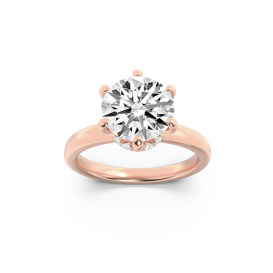 14K Rose Gold 2ctw Lab Diamond Solitaire Ring