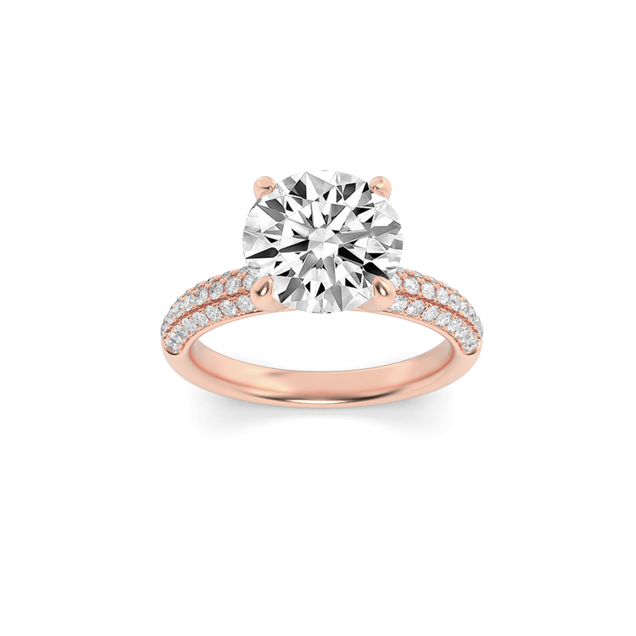 14K Rose Gold 2.5ctw Lab Diamond Ring Sz 7