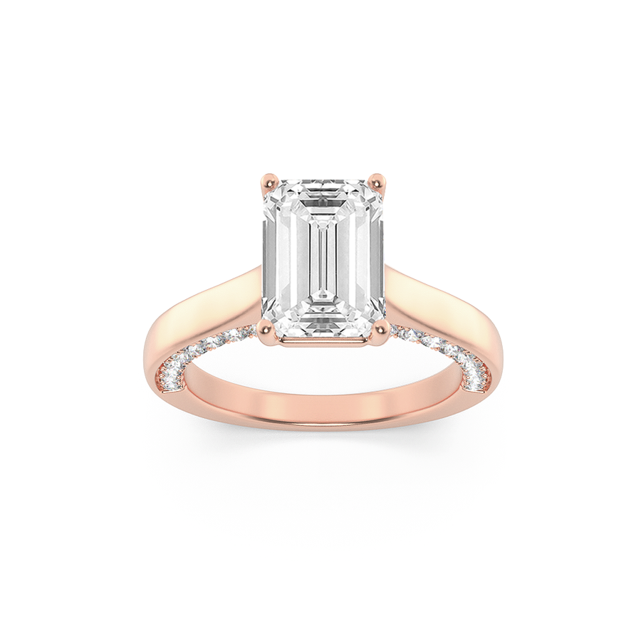 14K Rose Gold 1.3ctw Lab Diamond Ring SZ 7
