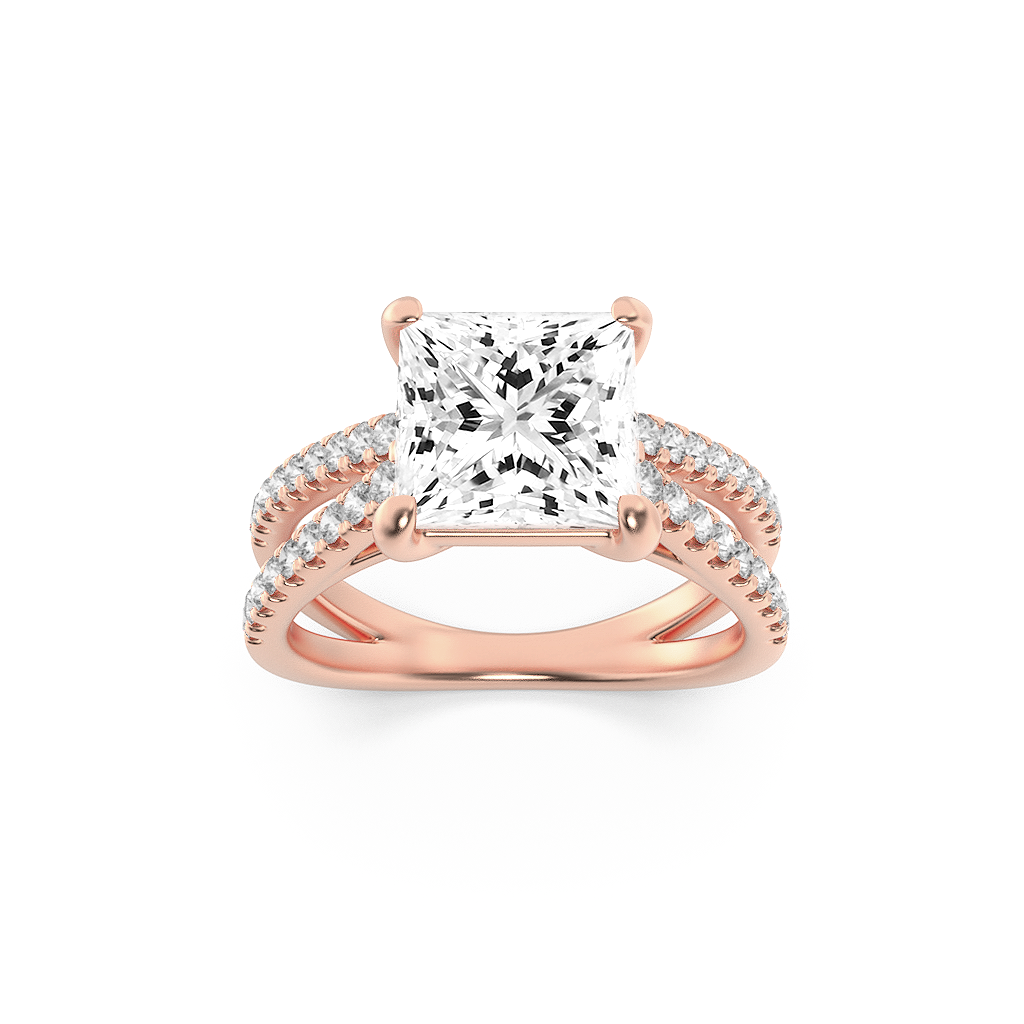 14K Rose Gold 2ctw Lab Diamond Ring SZ 7