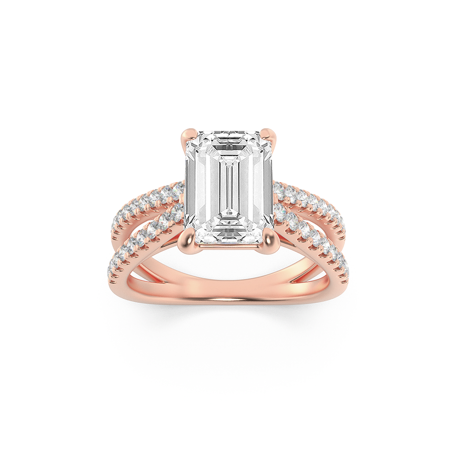 14K Rose Gold 2ctw Lab Diamond Ring, F+ VS+ Size 7