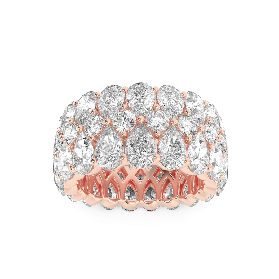 14K Rose Gold 9.3ctw F+VS+ Lab Diamond Ring SZ 7