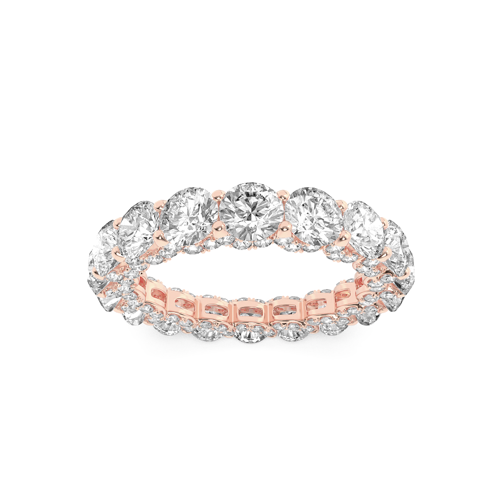 14K Rose Gold 5ctw F+VS+ Lab Diamond Ring SZ 7