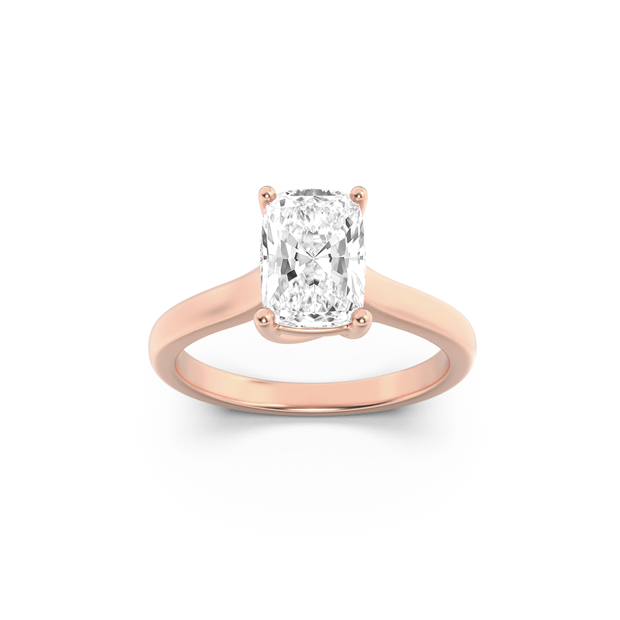 14K Rose Gold 1ctw Lab Diamond Ring, Size 7
