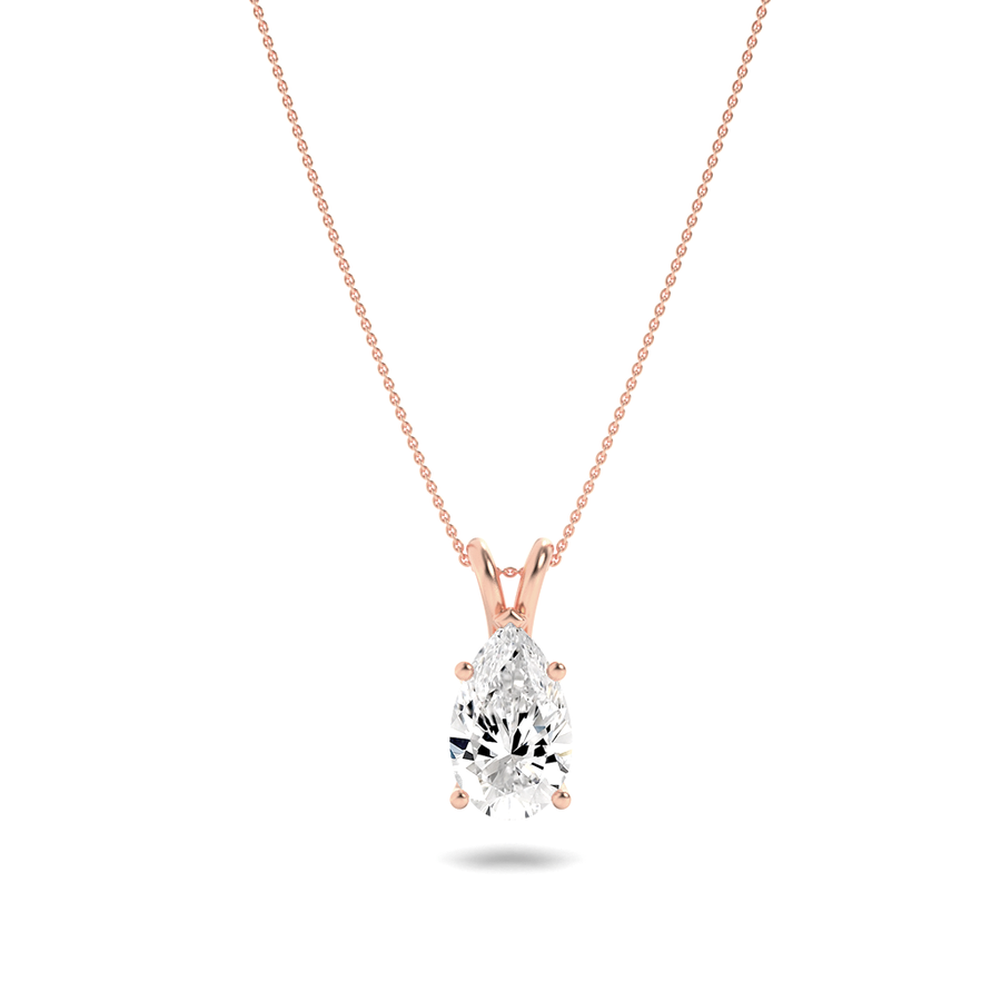 14K Rose Gold Lab Diamond Pendant 2.9ctw F+VS+