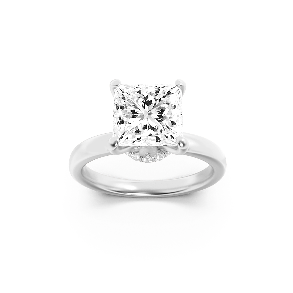 14K White Gold 1ctw Lab Diamond Ring, Size 7