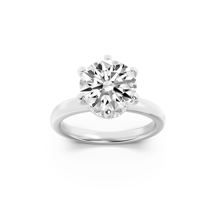 14K White Gold 2ct Lab Diamond Solitaire Ring