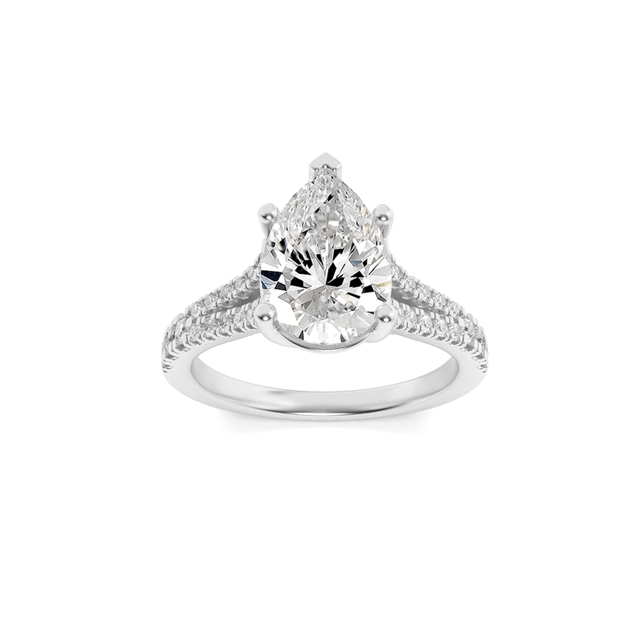 14K White Gold 2ct Lab Diamond Solitaire Ring