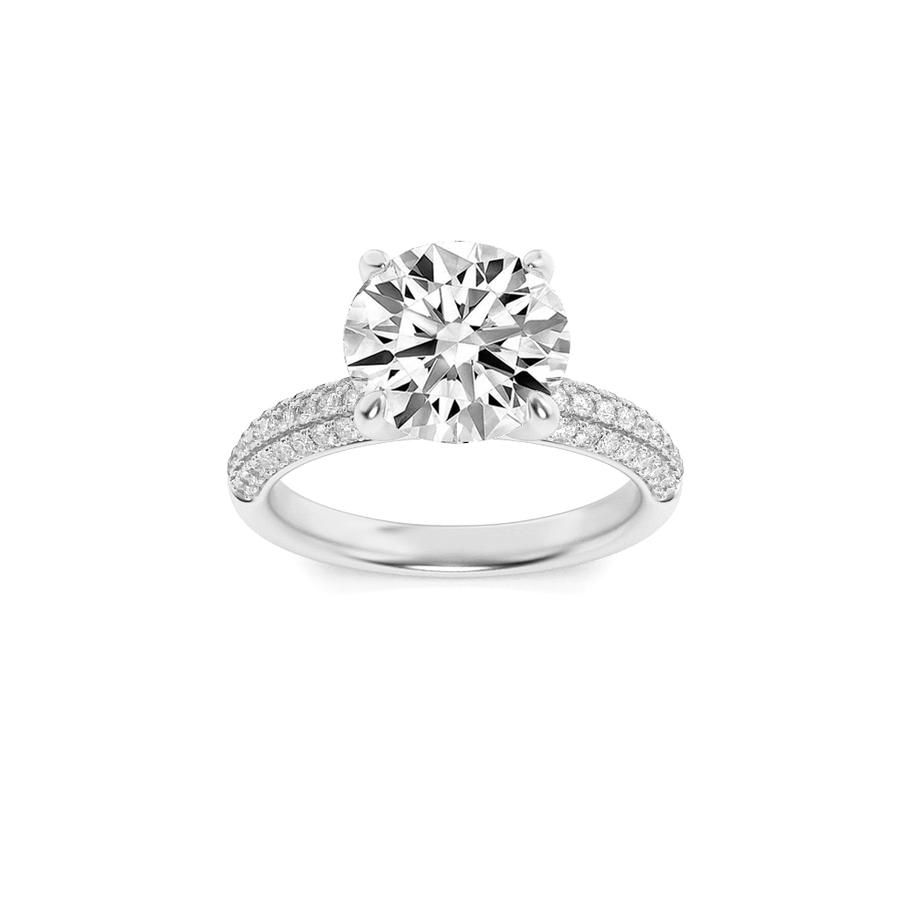 14K White Gold 2.6ctw Lab Diamond Solitaire Ring
