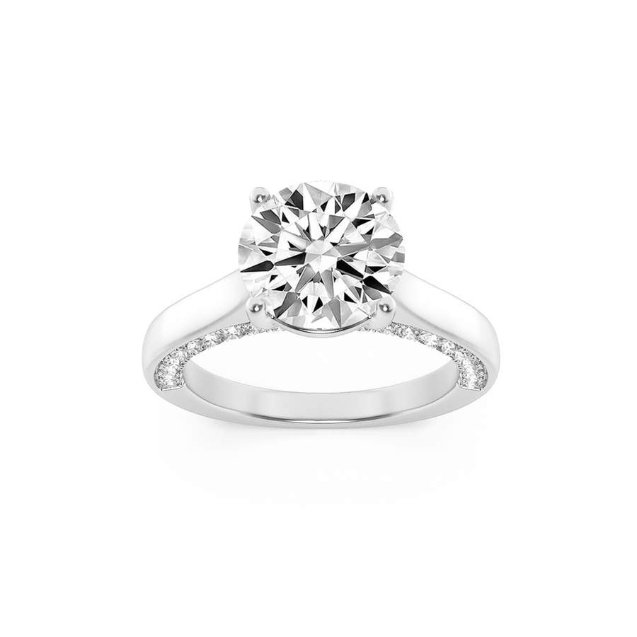 14K White Gold Lab Diamond Ring 2.21ctw F VS+ Sz 7