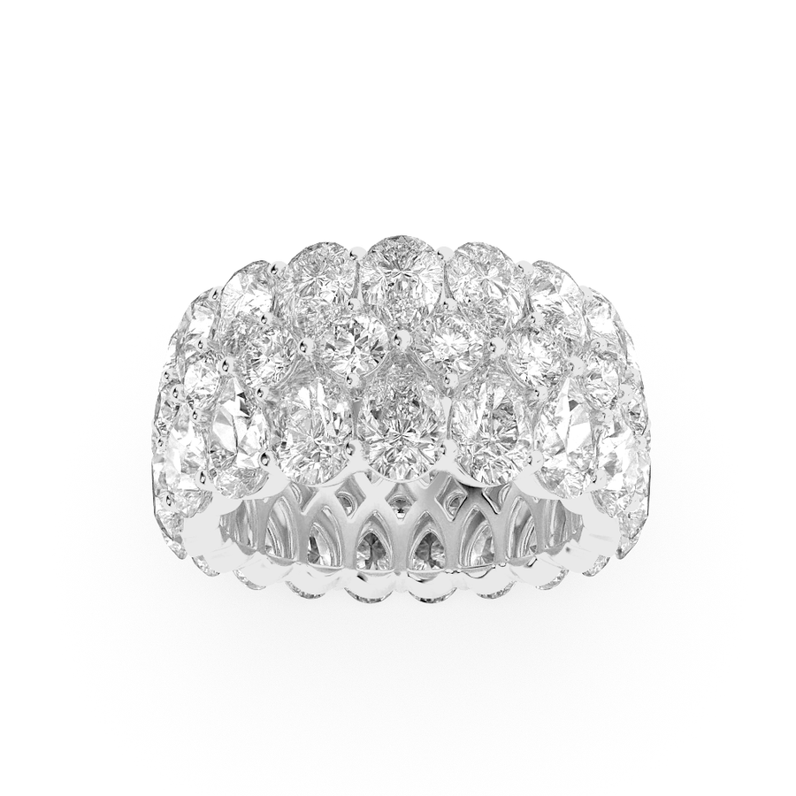 Radiant 14K White Gold Lab Diamond Ring 8.7ctw F-VVS+
