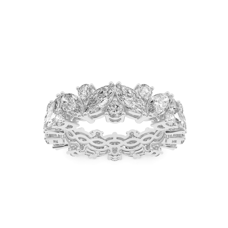 14K White Gold 3ct F+ Lab Diamond Ring Sz 7