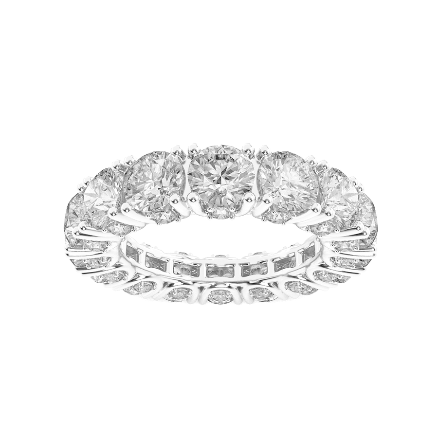 14K White Gold 6.9ctw Lab Diamond Ring Sz 7
