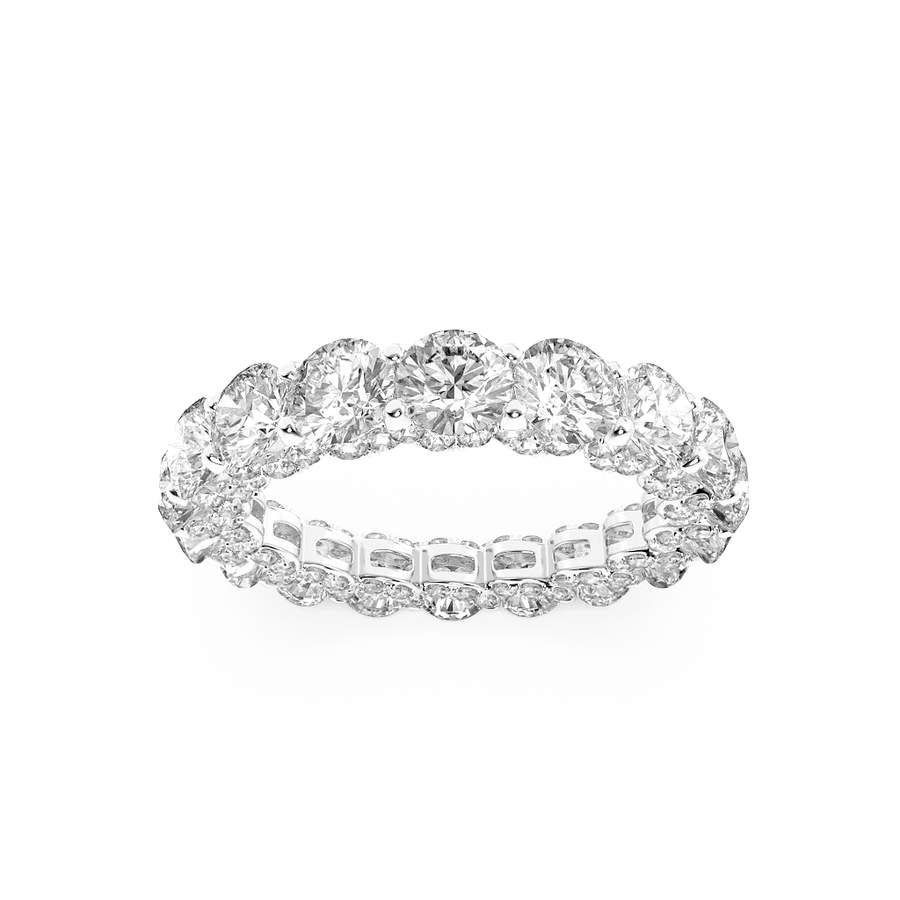 14K White Gold 5ctw Lab Diamond Ring, F Color VS