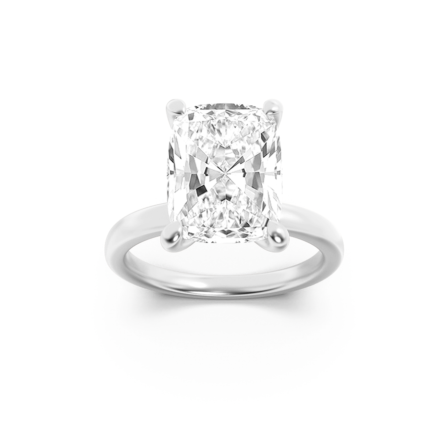 14K White Gold 2ct Lab Diamond Ring, F Color VS+ Size 7