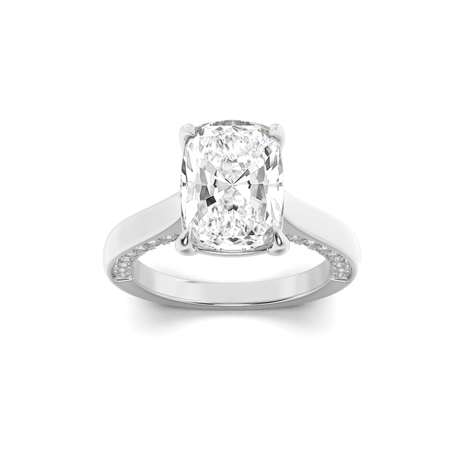 14K White Gold 2.6ctw Lab Diamond Solitaire Ring