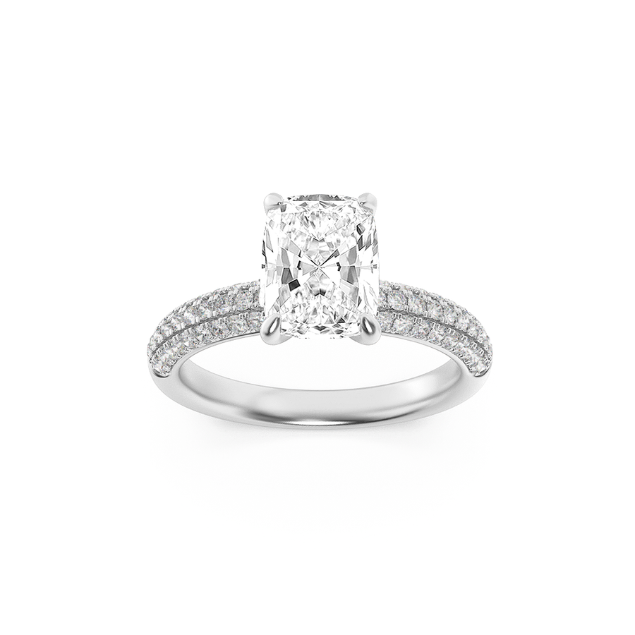 14K White Gold 1.7ctw Lab Diamond Ring Sz 7