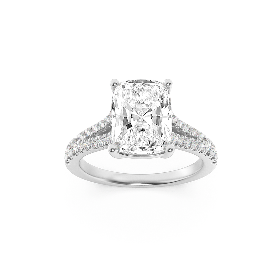 Radiant G Color 14K White Gold 2.3ct Lab Diamond Ring
