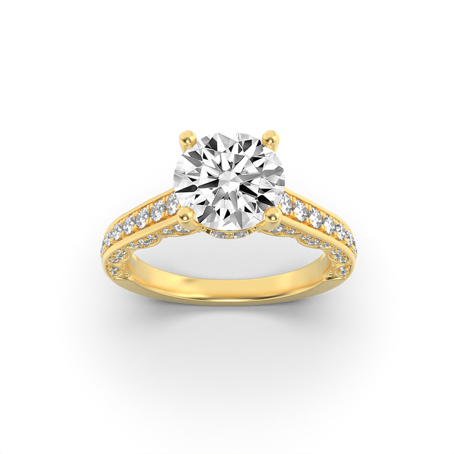 14K Yellow Gold 2ctw Lab Diamond Solitaire Ring Sz 7
