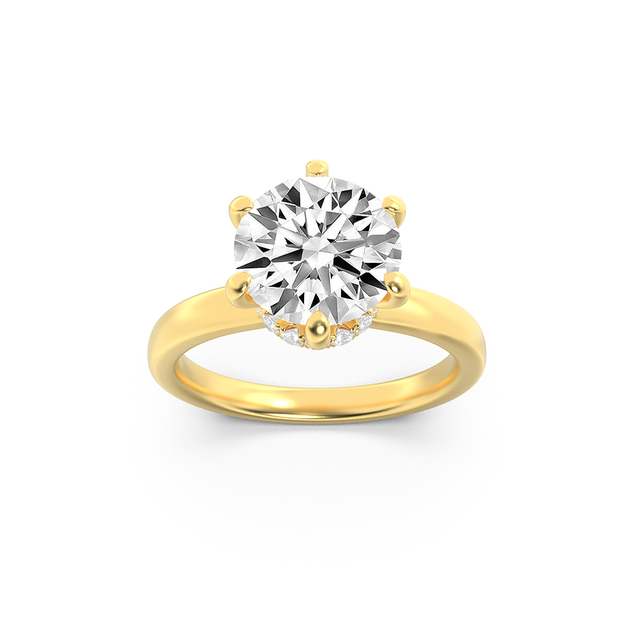 14K Yellow Gold 2ctw Lab Diamond Solitaire Ring
