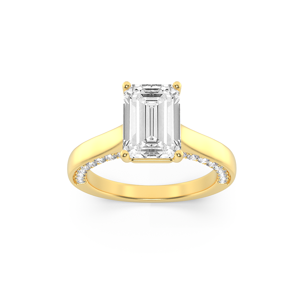 14K Yellow Gold 1.9ct Lab Diamond Solitaire Ring