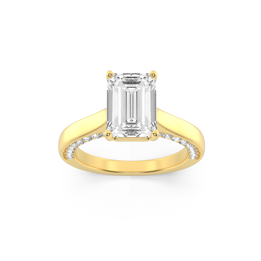14K Yellow Gold 1.9ct Lab Diamond Solitaire Ring
