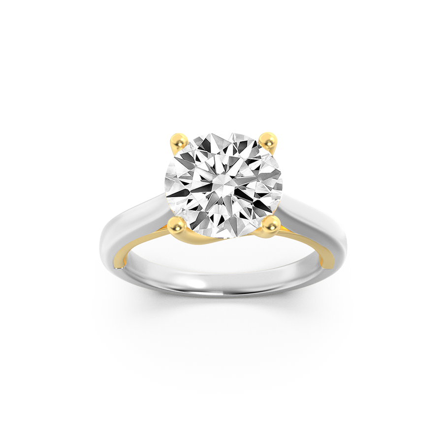 14K WG 2.5ctw Lab Diamond Solitaire Ring Sz 7